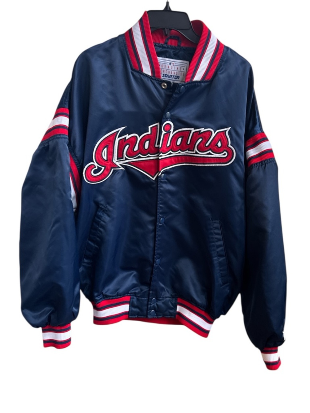Starter Vintage Cleveland Indians Satin Jacket L